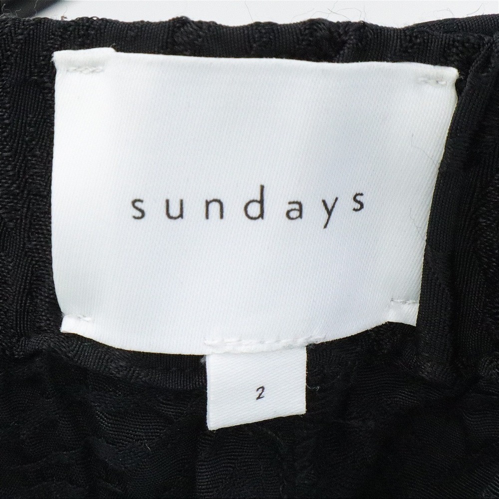 Sundays Black Textured Animal Print Ankle Trousers 2 Belted Pants - Picture 7 of 8